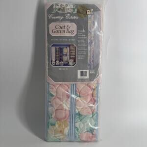 Vtg Country Estates “Trellis” Coat & Gown Storage Bag Garment Organizer NOS USA